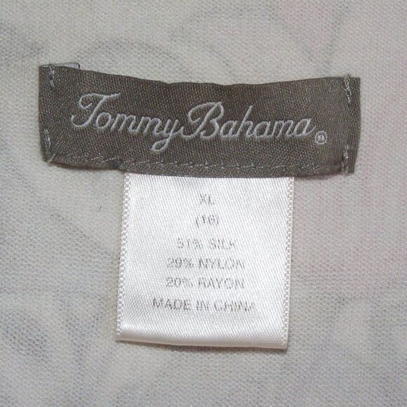 TOMMY BAHAMA Silk Cardigan sweater, XL, Floral, Subtle color, 3/4 sleeves - Picture 9 of 11